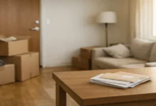 Taşındıktan sonra açılmamış koliler ve masada biriken resmi zarflar, adres değişikliği bildiriminin ihmal edilmesini simgeleyen sakin bir ev içi sahne