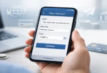 IBAN ile para gönderme işlemini gösteren mobil bankacılık ekranı